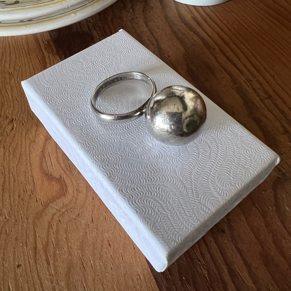 Sterling Silver Globe Ring - image 2